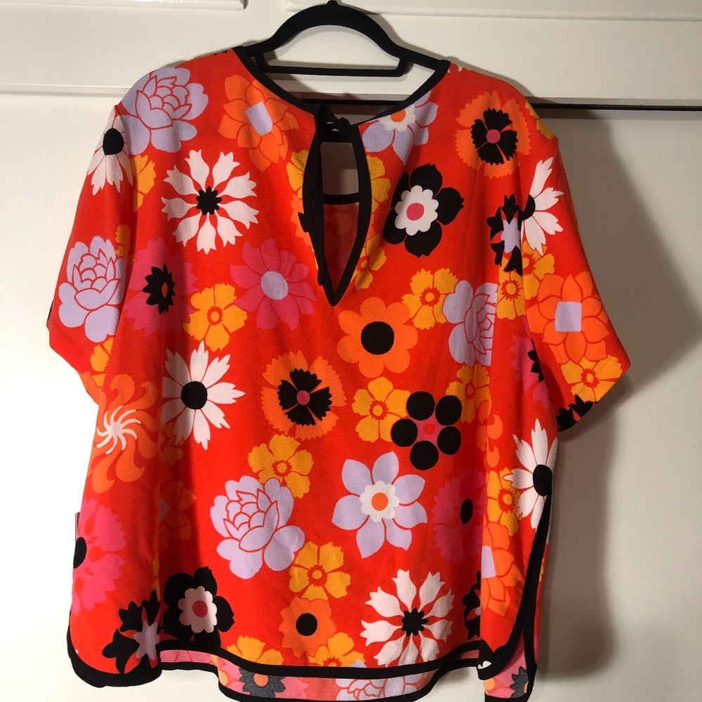 NWT Victoria Beckham for Target Retro Floral Top - Picture 3 of 4